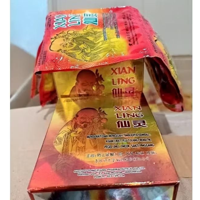 

Minuman jamu herbal (-xianling-serbuk*)