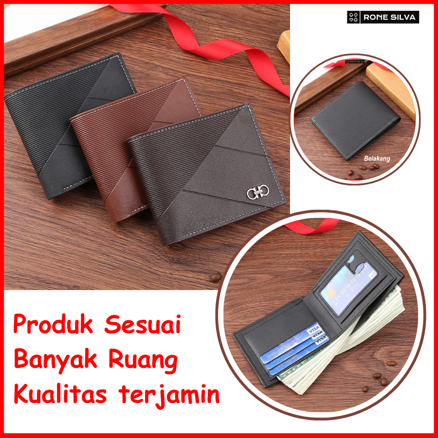 Dompet Laki2 Kulit Lipat Pria Kecil Ori Cowok Banyak Slot Atm Ktp Bapak Terbaru Simpel Genggam Premi