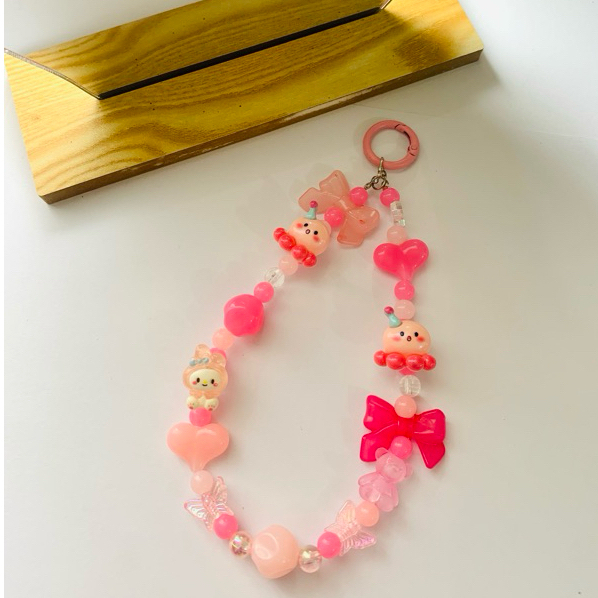 [FREE MIKA] Gantungan Kunci Strap Hp Premium Sanrio Kuromi / Strap HP / Keychain Gantungan Tas Premi