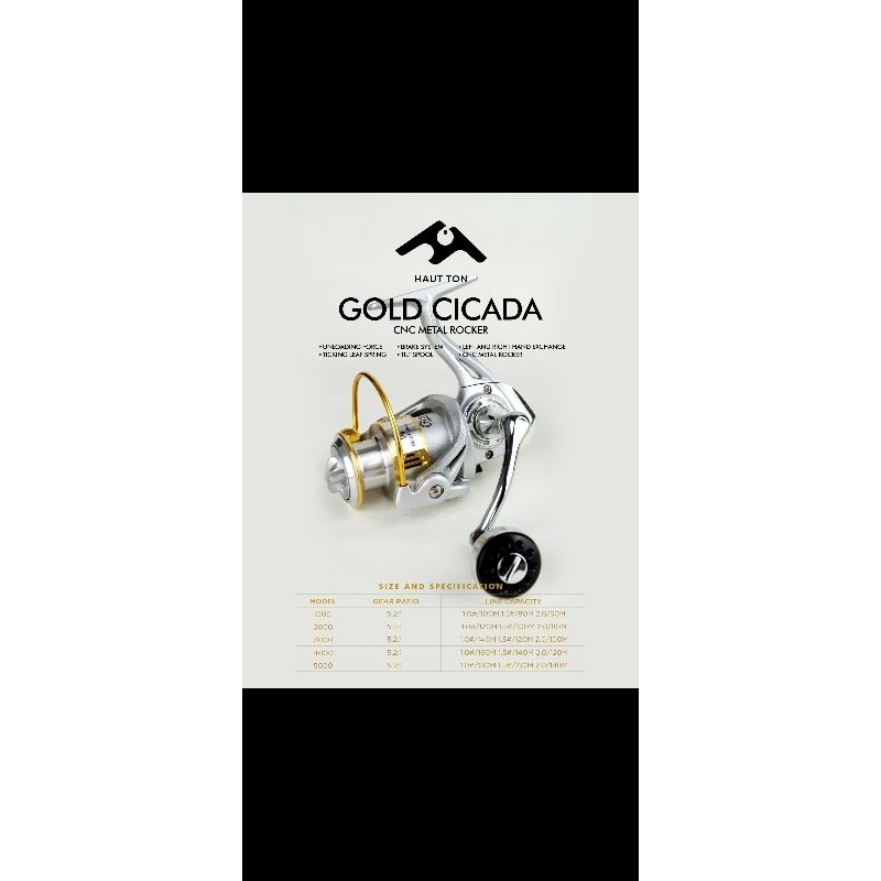 Reel Hautton Gold Cicada 1000