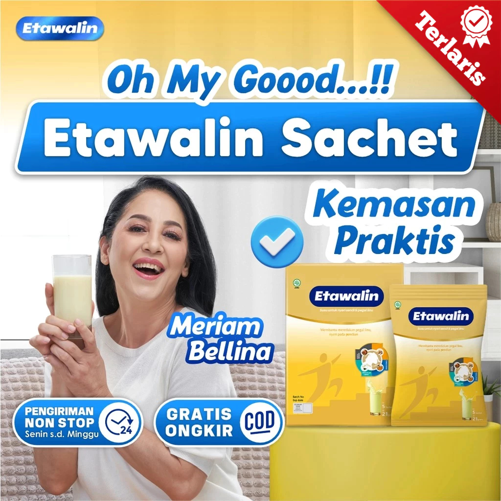 

Etawalin 5 Sachet Kemasan Praktis Atasi Nyeri Tulang Sendi Asam Urat Rematik Kebas dan Kesemutan