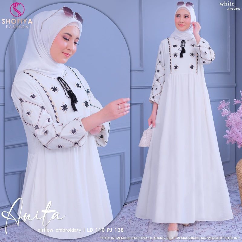 ANITA Dress Gamis Ori Shofiya/Shofiya Original/Dress Premium/Original/Muslimah/Gamis Premium/Gamis