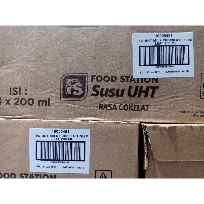 

Susu UHT FS Food station ukuran 200ml 1 dus isi 24pcs - Coklat