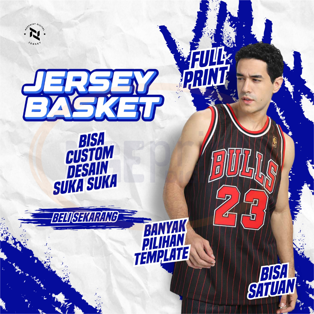 [CUSTOM] Jersey Basket FULL PRINTING [SATUAN] Design Suka - Suka / Jersey Basket Pria / Jersey Baske
