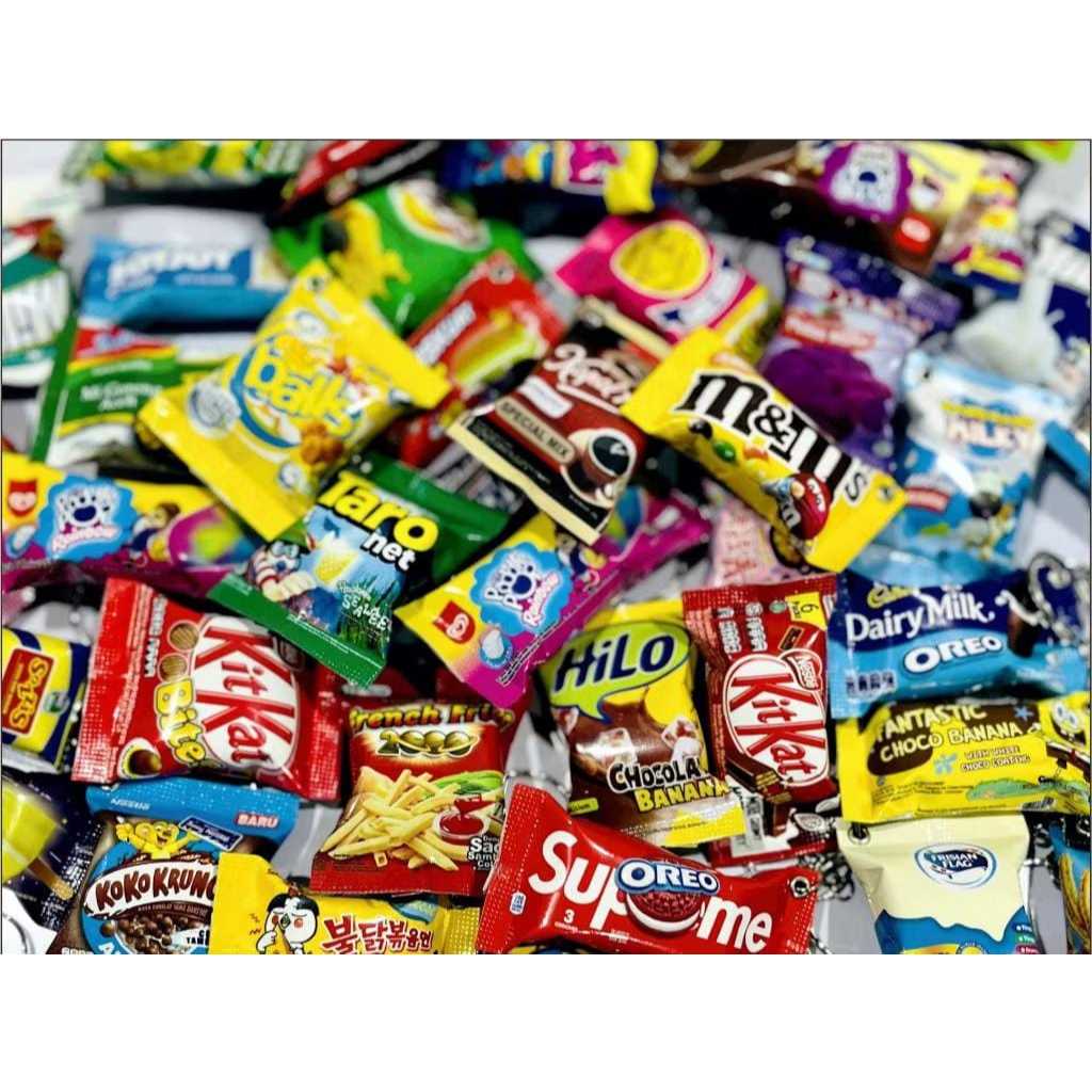 Gantungan Kunci Snack Miniaur Makanan Dan Minuman