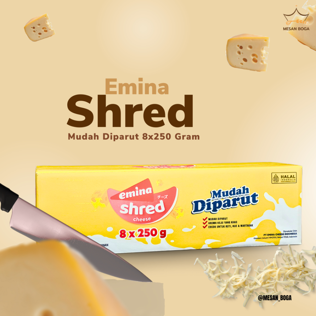 

Keju Parut Shred EMINA / Cheese Shred EMINA - 250 Gram