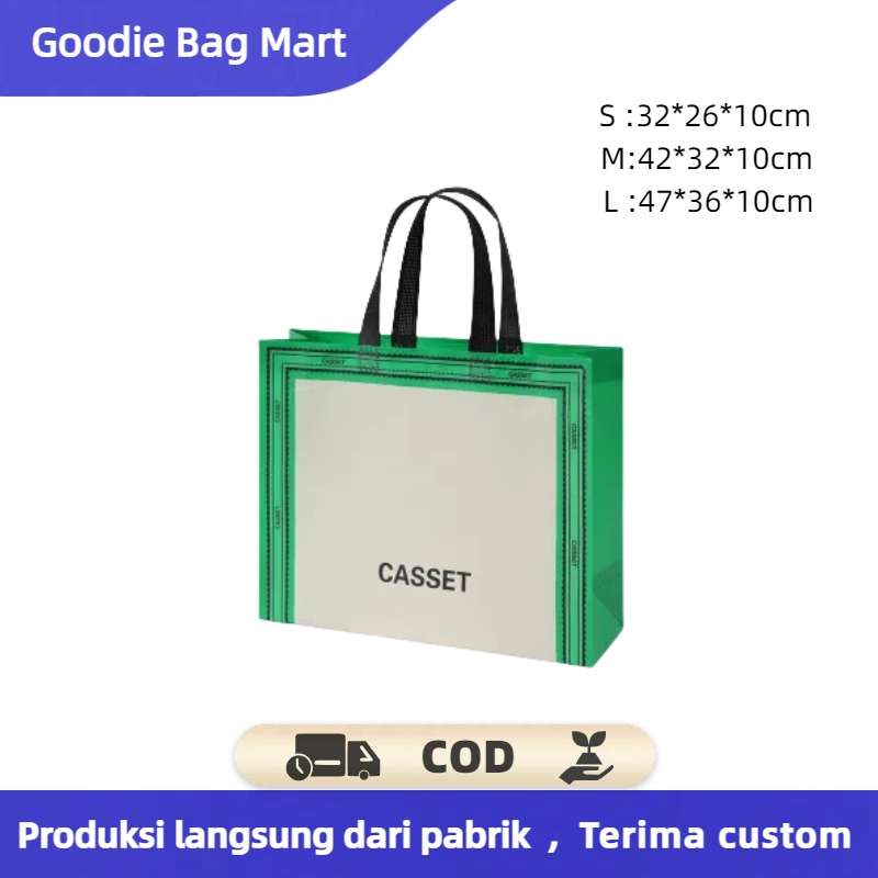 

Goodie bag-Tas Belanja tas spunbond tas souvenir premium tebal dan kuat/Terlaris lipat jumbo/ waterproof/shopping bag A19/A20