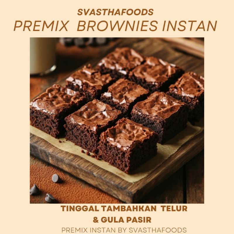 

Brownies Enak Premix Atau Bahan Tepung instan Brownies