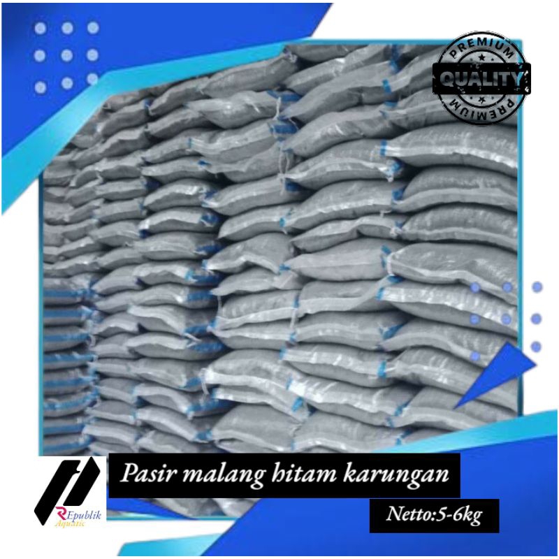 pasir malang karungan / pasir malang / pasir malang hitam / pasir aquascape karungan