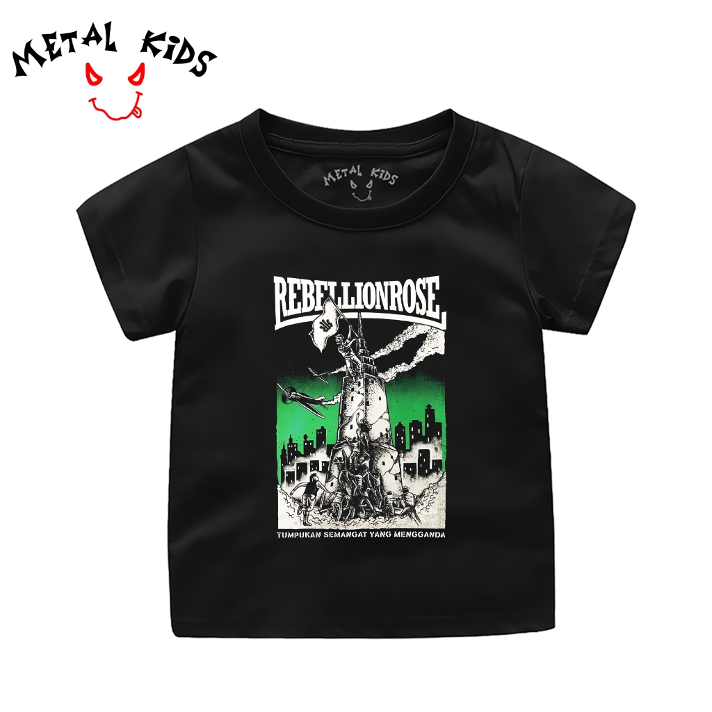 KAOS ANAK REBELLION ROSES CURVASUD FEST DISTRO KAOS ANAK PREMIUM COTTON