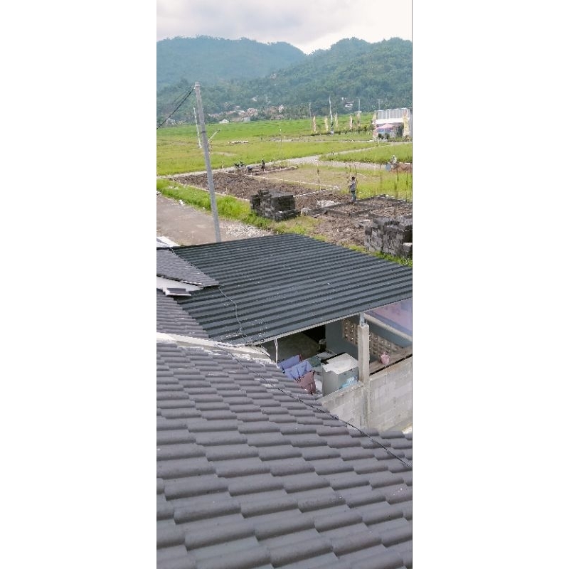 kanopi atap spandek pasir