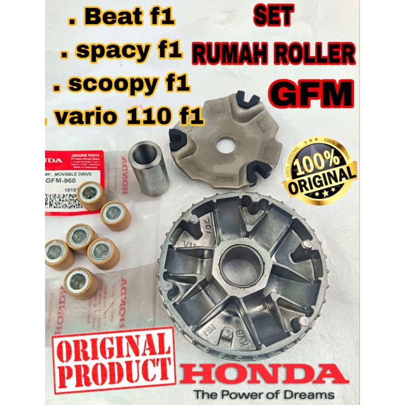 GFM ASLI ORIGINAL1 SET RUMAH ROLLER HONDA BEAT FI, SCOOPY FI, VARIO 110 FI, SPACY FI