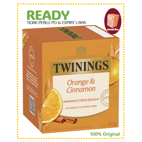 

Twinings Infused Orange & Cinnamon Tea Bags | 10 pack/Teh Herbal Twinings - 100%ORIGINAL