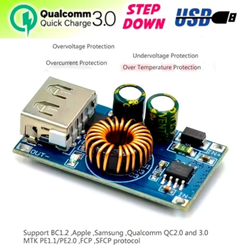 Modul Quick Charge QC 3.0 24W USB 5V 3A Fast Charger HP