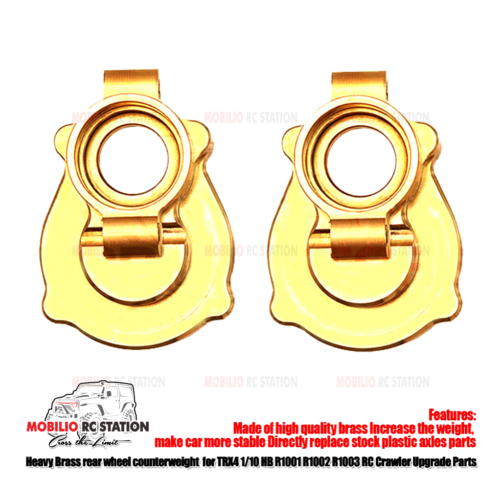 Heavy Brass Rear Wheel Counterweight for Huangbo HBR 1/10 RC Crawler