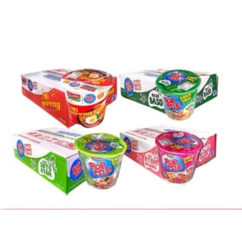Popmie Pop Mie Mini Mie Instan Cup Goreng Kuah ( 1 Dus )