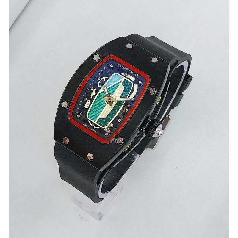 Jam Tangan Richard Mille Rubber Black Hitam Super Jam Tangan Wanita