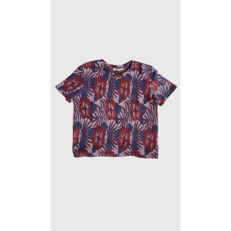 ZARA CROP TOP FLOWER - Baju Crop Top Zara