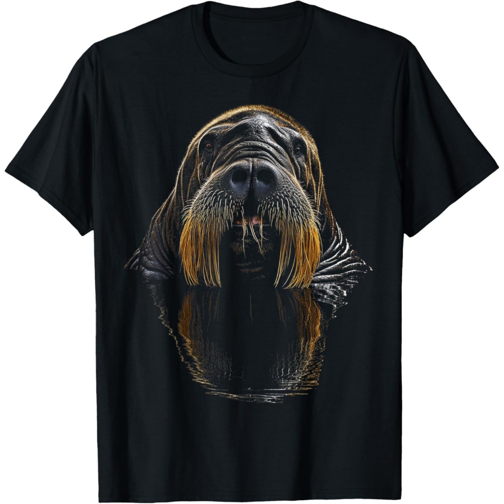 Ilustrasi Grafis Hewan Walrus T-Shirt Walrus