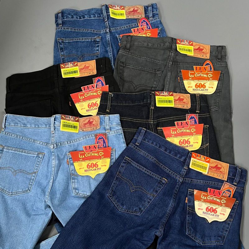 Celana Jeans Panjang Pria 606 Original Premium Jeans Lea 606 Standar Reguler