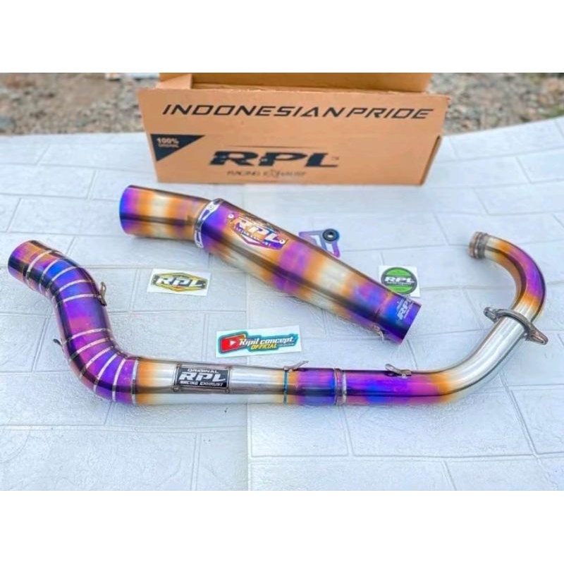 Knalpot Rpl racing Titanium Mx king, Mx new