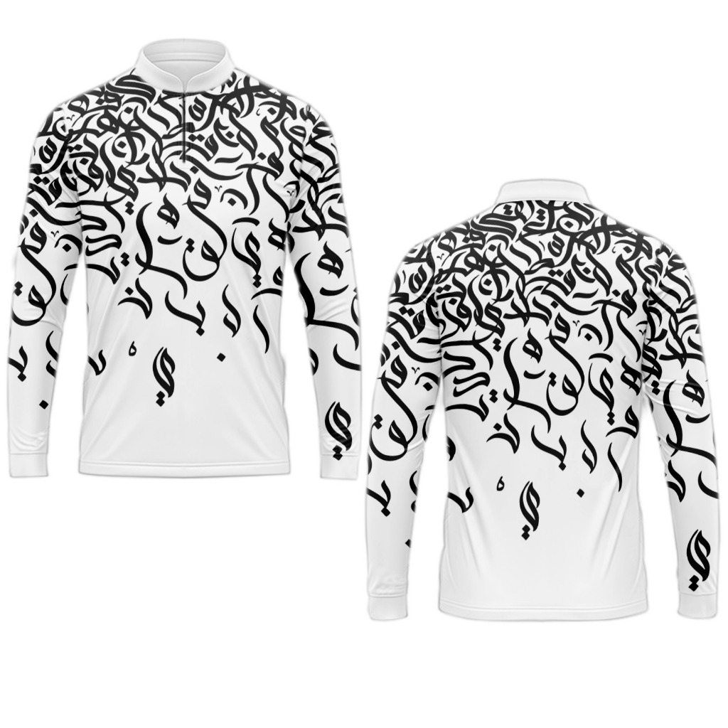 Baju koko muslim/ Putih hitam/Kaos pria Dewasa jersey/motif full printing/panjang&Pendek terbaru/sup