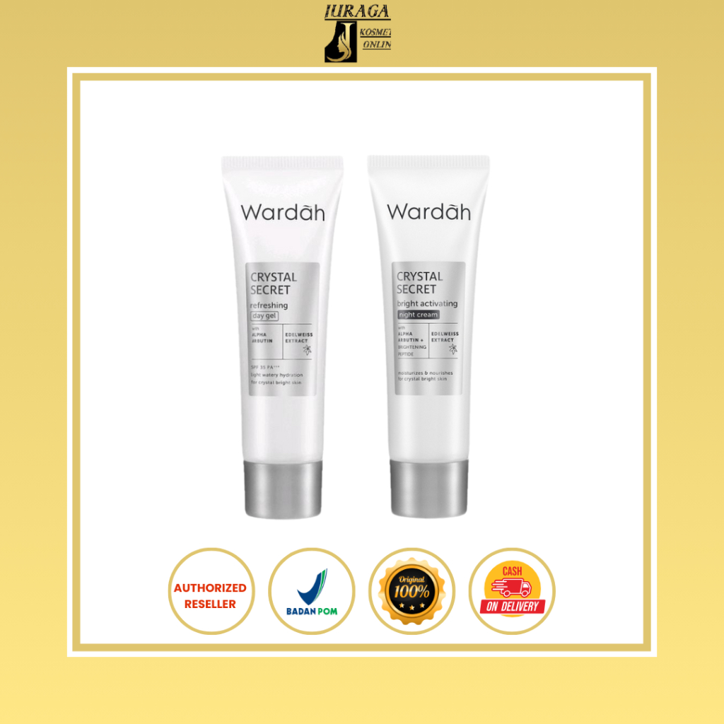 Wardah Crystal Secret Brightening Day Cream 15 ml | Wardah Crystal Secret Brightening Night Cream 15