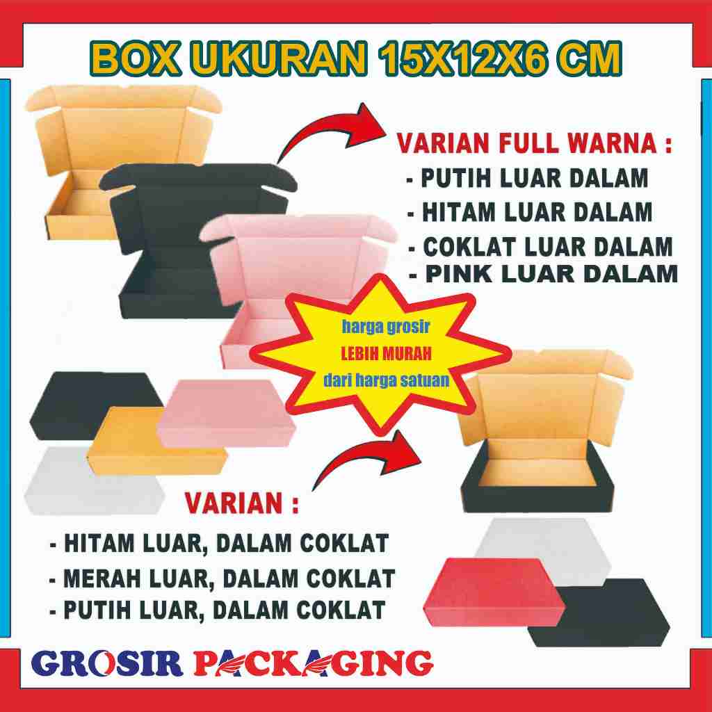 

Box 15x12x6 Cm / Box Lipat Samping / Box Hampers