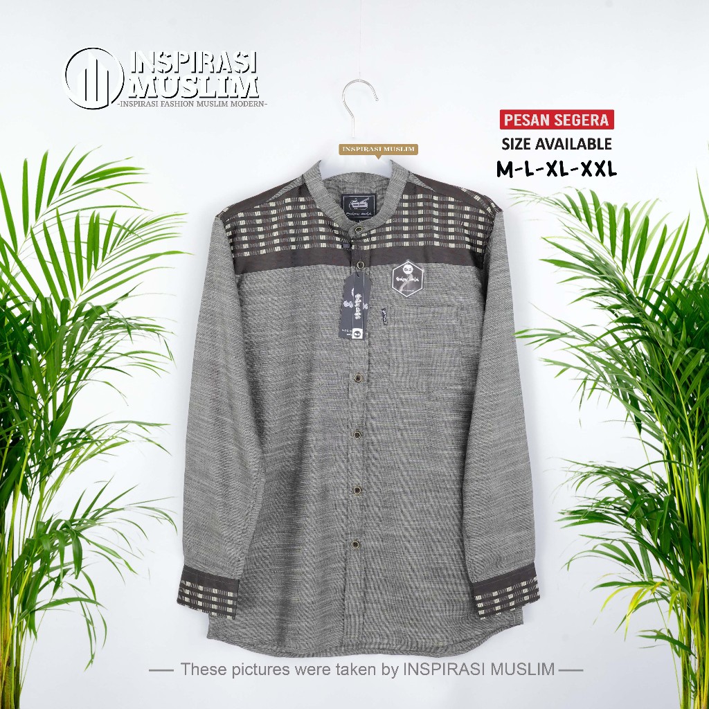 KEMEJA ATASAN PRIA DEWASA BAJU KEMKO KOMBINASI LENGAN PANJANG KEMEJA KOKO PRIA OOTD MUSLIM BEST SELL