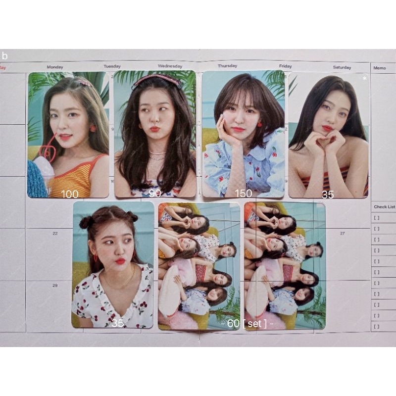 [ RED VELVET OFFICIAL PHOTOCARD ] IRENE SEULGI WENDY JOY YERI GROUP WELCOMING KIT 2019 WELKIT ACEKIT