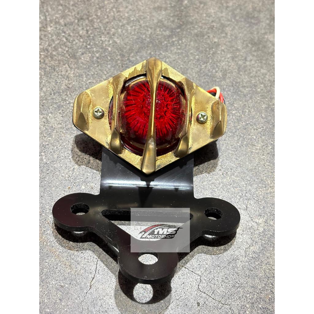 LAMPU STOP LAMPU BELAKANG MOTOR CUSTOM JAPSTYLE BRATZ 1320 GOLD BRASS BESI