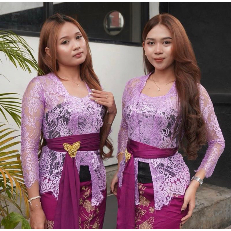 SIMONA KEBAYA Siska Metalik Kebaya Saja Brokat Metalik Polos Kebaya Bali