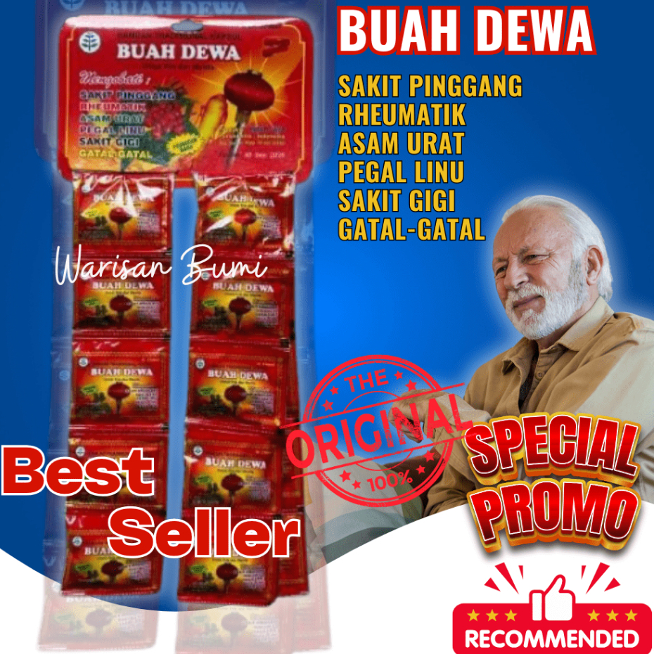 

Buah Dewa Kapsul Asam Urat Pegal Linu Original Isi 20 Saset Manjur