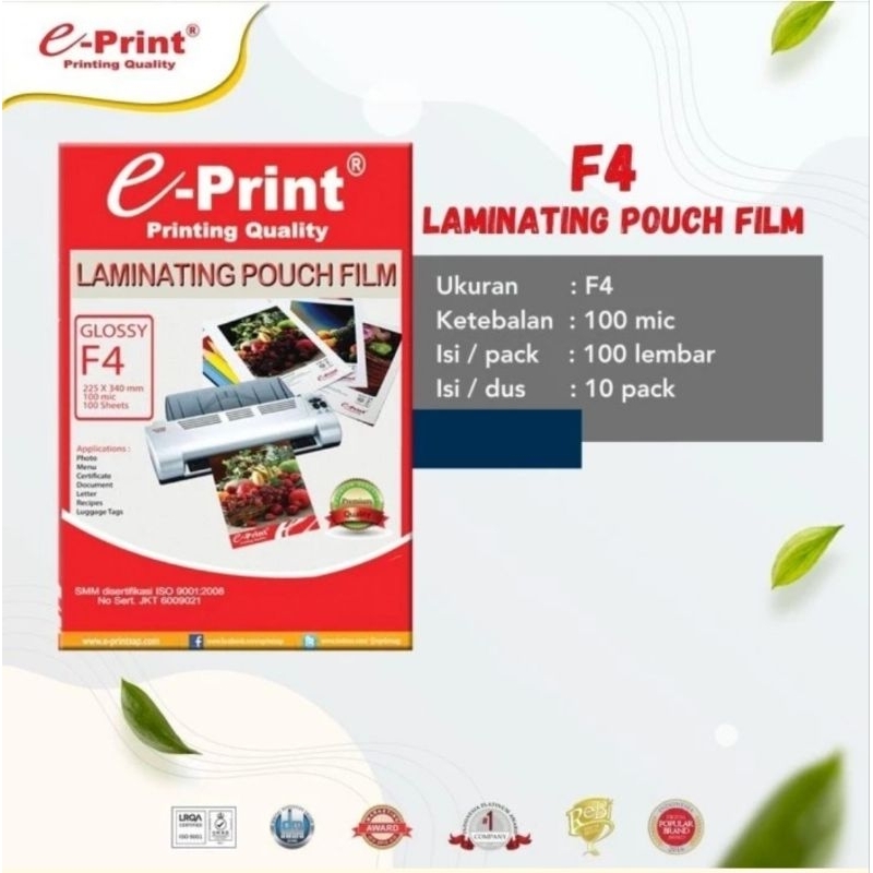

e-Print Laminating Pouch F4