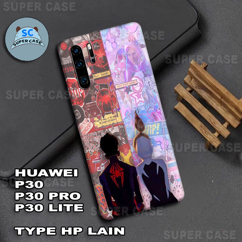 (Q23) Case HP untuk  HUAWEI P30 / P30 PRO / P30 LITE  Terbaru | MOTIF  SPIDERMAN | Kesing HUAWEI P30