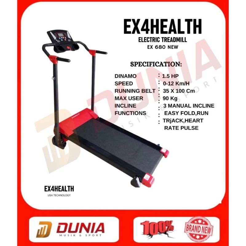 EX4Health Treadmill Elektrik EX-680 New