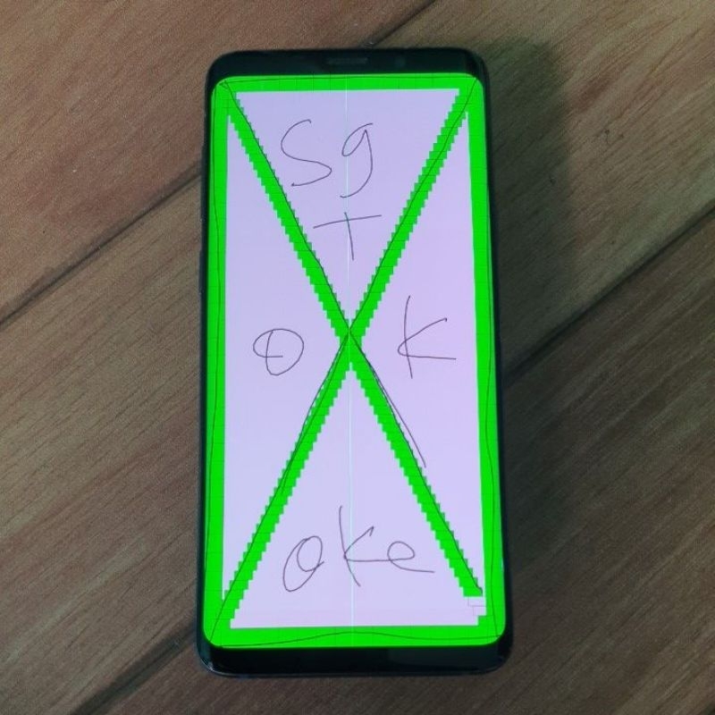 LCD samsung S9 plus minus garis normal