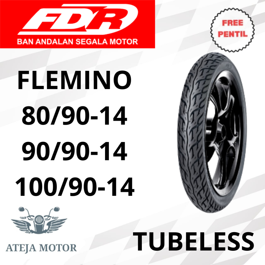 Ban Ring 14 Ban Tubeless FDR Flemino 80/90-14 90/90-14 100/90-14 Ban Tubeless Ring 14 Ban Motor Mati
