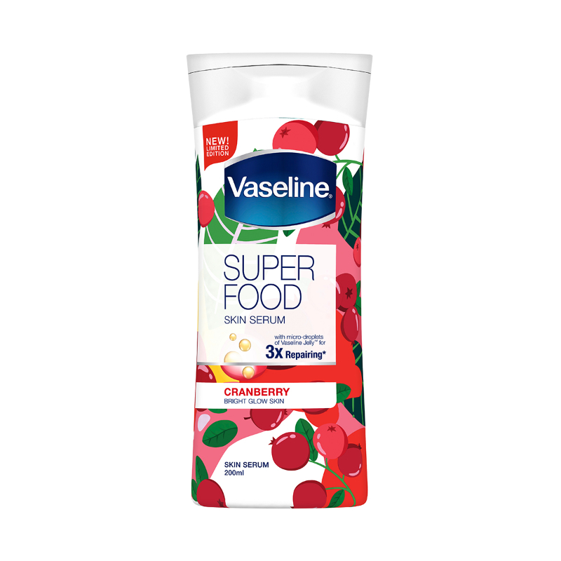 VASELINE BODY LOTION SUPERFOOD CRANBERRY