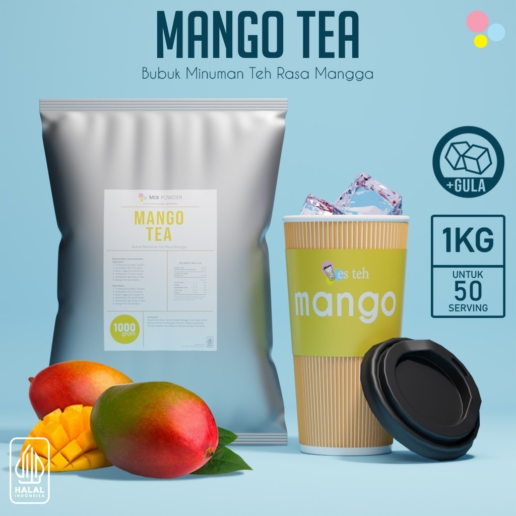 

Bubuk Minuman Rasa Mango Tea Powder 1Kg Bubuk Minuman Rasa Teh Mangga Tea 1 Kg