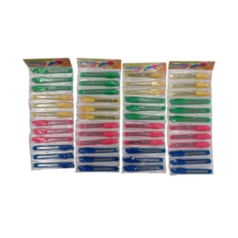 

Cutter Amanda 1 Pack Isi 12 Pcs Transparant CA-002 CA-003 Kecil CA-002