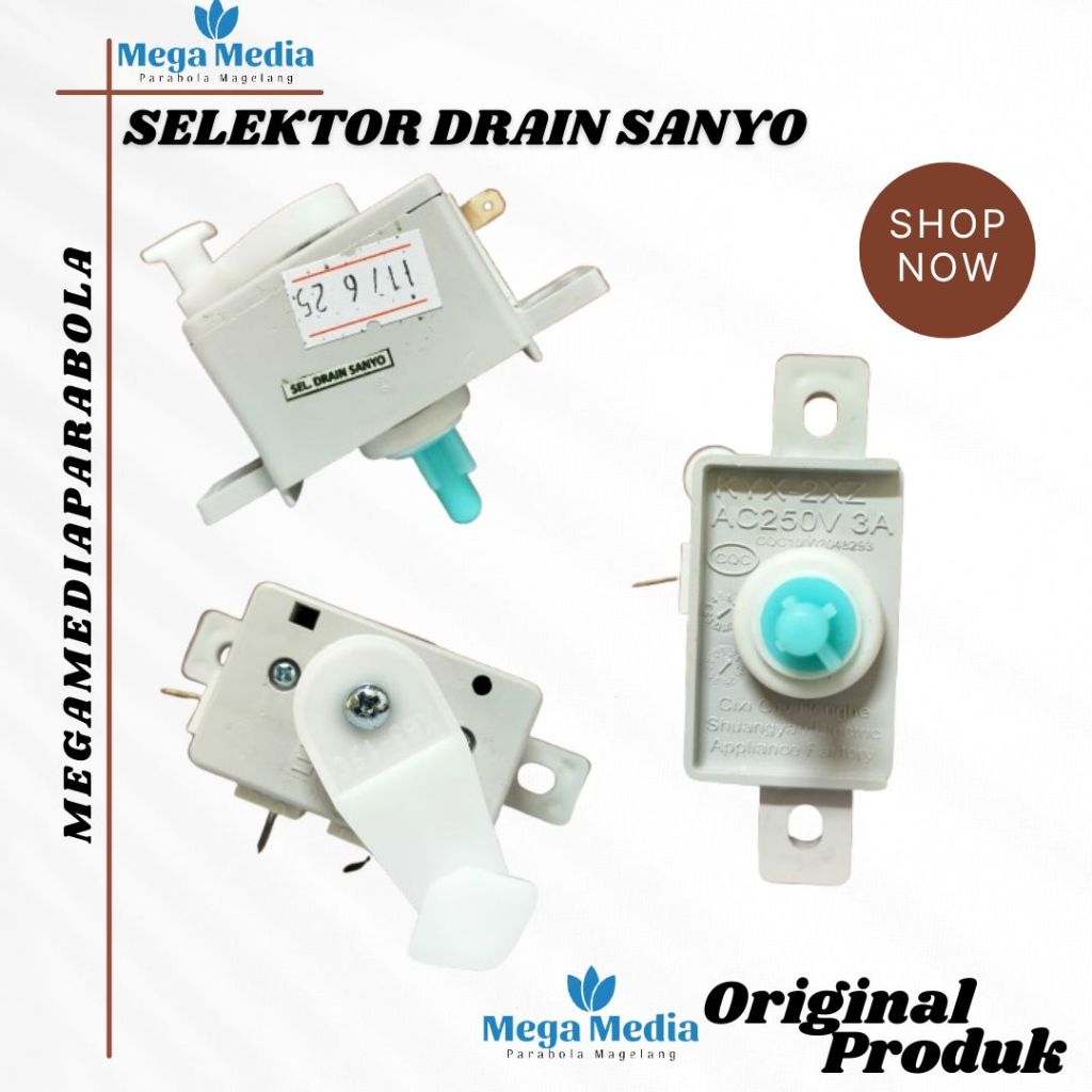 Selektor Switch Pengering Sanyo Aqua Selector Timer Drain mesin cuci