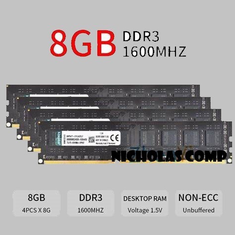 KINGSTON LONGDIMM 8GB DDR3 1600MHZ - KVR16N11/8