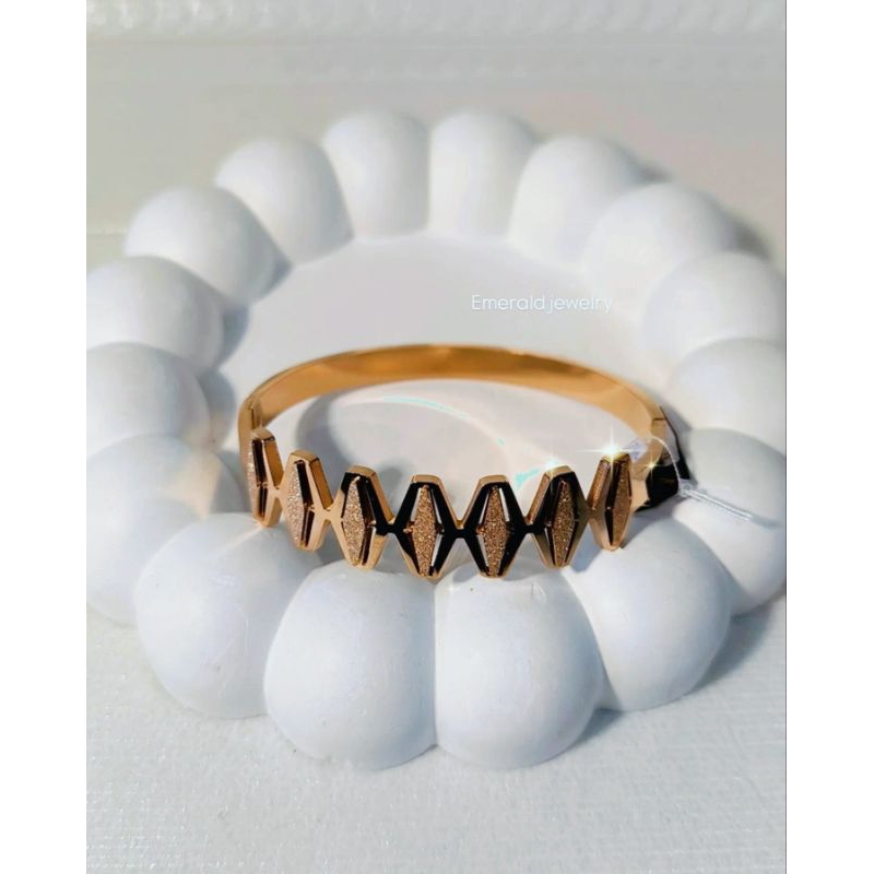 GELANG BANGLE TITANIUM ROSE GOLD