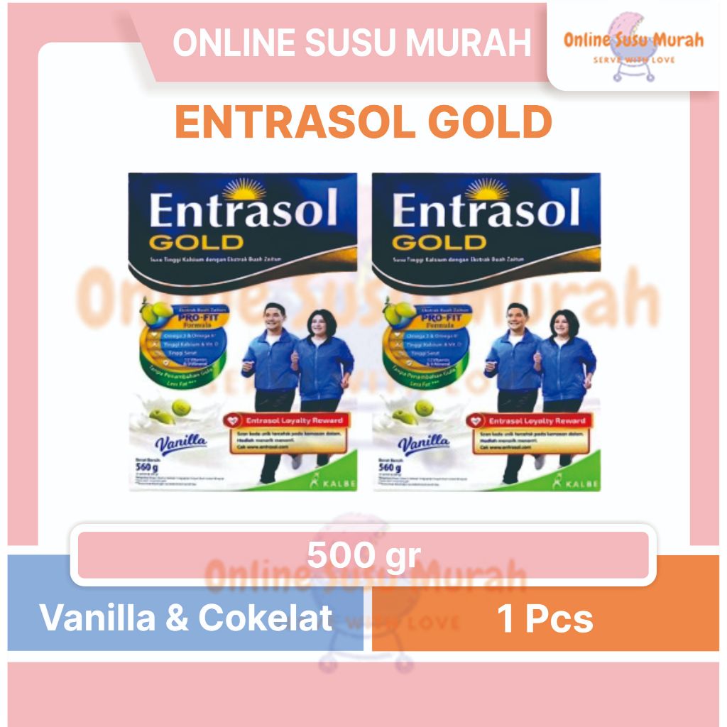 

(KEMASAN BARU) ENTRASOL GOLD PROFIT COKLAT VANILA 560 GR SEBELUMNYA 600GR 600 GR SSKD