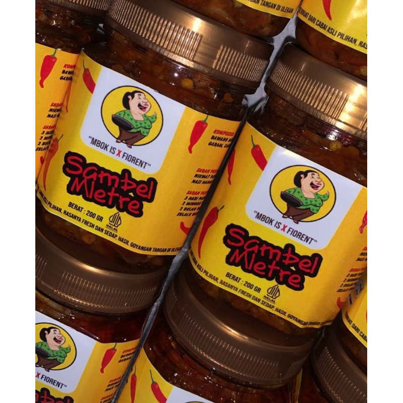 

Sambel Mletre "MBOK IS X BYFIORENT" Berat: 200gr
