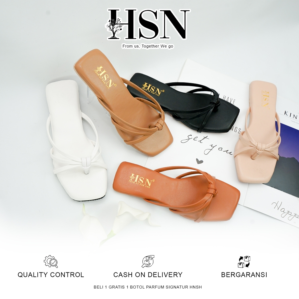 HSN Sandal FREYA Flat Wanita | Beli 1 Gratis 1 Parfume