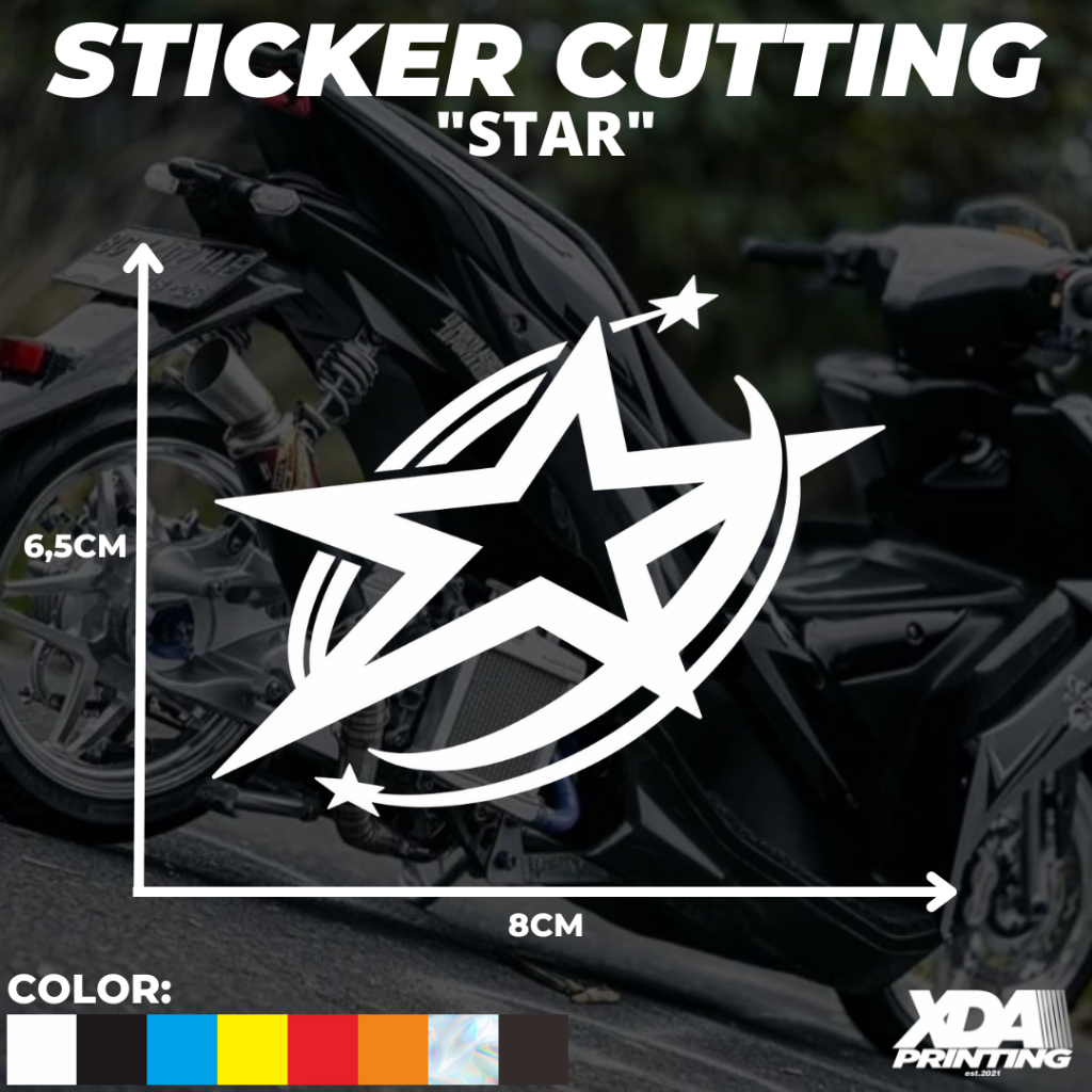 STIKER STICKER CUTTING VIRAL BINTANG STAR AESTHETIC UNTUK MOTOR MOBIL VARIO AEROX PCX BEAT