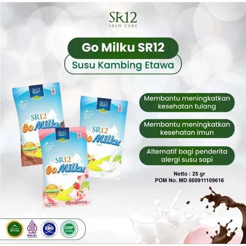 

SR12 GOMILKU SACHET SATUAN SUSU KAMBING ETAWA RASA ORI, COKLAT, STRAWBERRY, GOLD