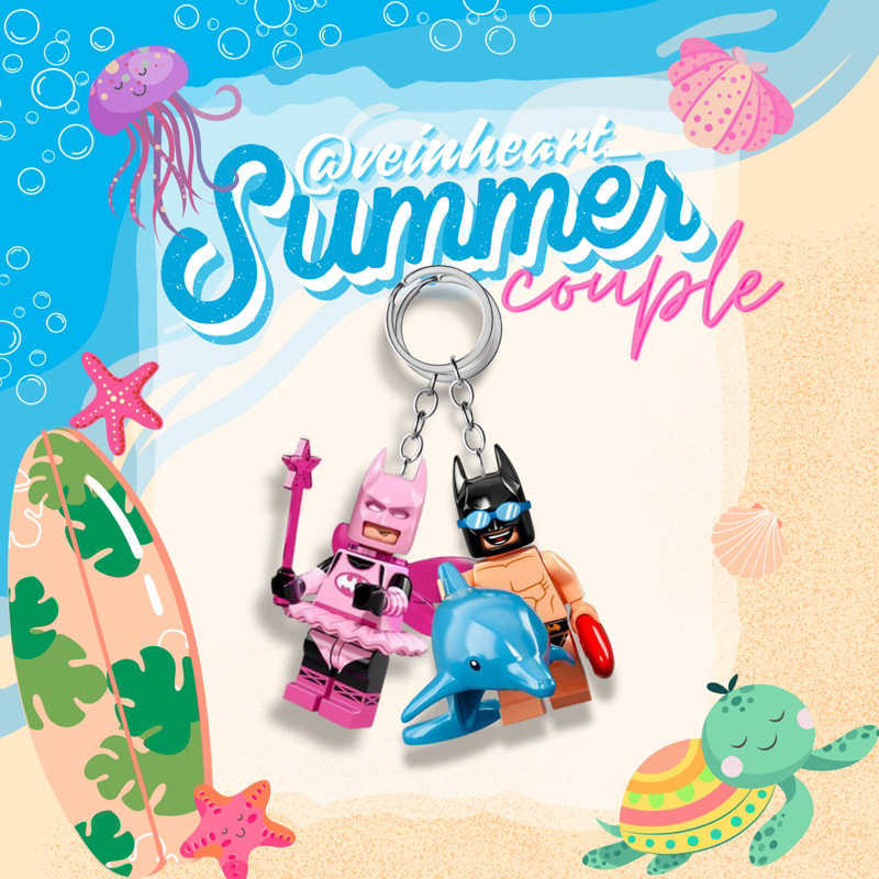 Keychain Lego Minifigure Batman Couple - Gantungan Kunci Lego Minifigur Batman Pasangan